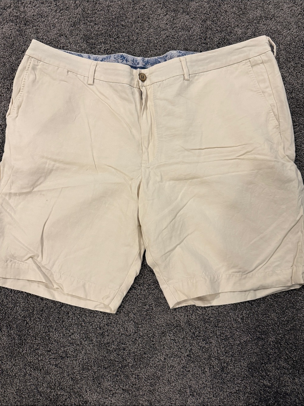 Tommy Bahama Cream Flat Front Men's Shorts